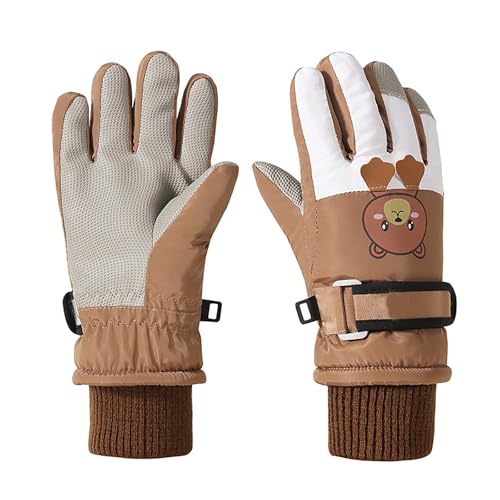 Handschuhe Kinder Winter Skihandschuhe Junge Mädchen Wasserdicht Fleece Fahrradhandschuhe Kinder Sport Winddicht 3-15 Jahre Laufhandschuhe für Klttern Snowboard Skifahren Radfahren Wandern von Generic