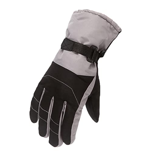 Handschuhe Skaten Outdoor Schnee Snowboarden Winddicht M/L Ski Winter Warme Größe Kinderhandschuhe & Fäustlinge Kinder Handschuhe Softshell (Grey, M) von Generic