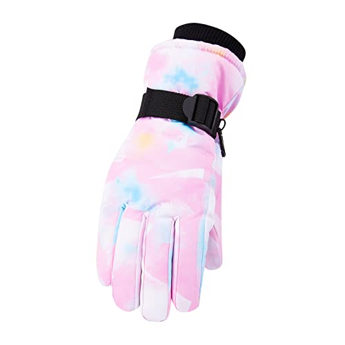 Handschuhe Weiß Baumwolle Samthandschuhe Herren und Damen Winter Ski warme Handschuhe warme Skireithandschuhe für Damen Winter warme niedliche Handschuhe WeißE Handschuhe Pantomime Lila (D, One Size) von Generic