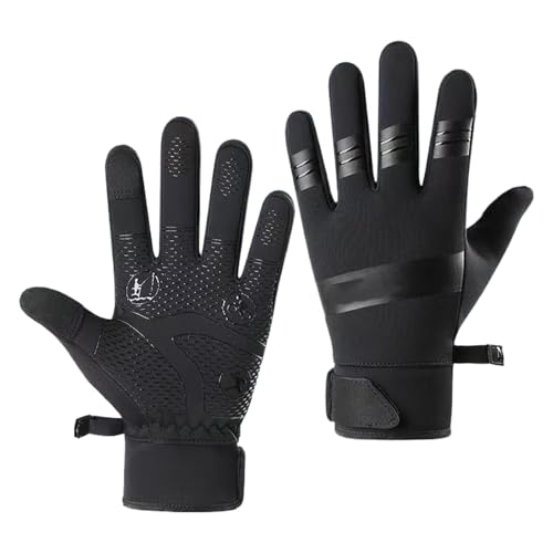 Handschuhe für kaltes Wetter, Winddichte Winter-Fahrradhandschuhe | Thermo-wasserdichte Snowboard-Handschuhe, Touchscreen-Schneehandschuhe für Damen und Herren, Outdoor, Skifahren, Radfahren von Generic