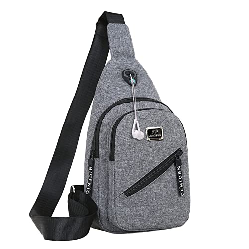 Handtasche Herren Rucksack Schule Teenager Portemo Freizeit Sport Shoulder Herrentasche Gesandte Bags Sport Rucksack Schulranzen MäDchen 5.Klasse Mini W (Grey, One Size) von Generic