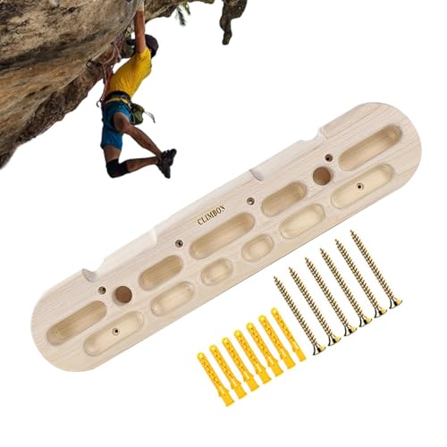 Hangboard Rocks Climbing – Finger-Felsbrett Aus Holz | Klettertrainings-Hangboard | Fingerschlossbrett Aus Holz | Kletterhangboard | Fingertrainings-Hängebrett Aus Holz Zum Klettern | Rock Für Wa von Generic