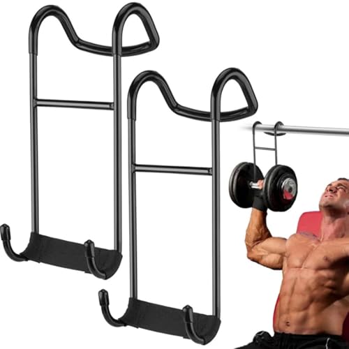Hantel-Spotter-Haken, schwere Po-Wer-Hantel-Aufsätze für Hantelbankdrücken, hält bis zu 102 kg, Sicherheits-Spotter-Arm-Verbinder pro Stück zum Aufhängen von Hanteln an Langhanteln für Brusttraining Hantel-Spotter-Haken, schwere Po-Wer-Hantel-Aufsätze für Hantelbankdrücken, hält bis zu 102 kg, Sicherheits-Spotter-Arm-Verbinder pro Stück zum Aufhängen von Hanteln an Langhanteln für Brusttraining von Generic