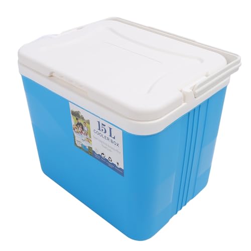 Harte Kühlbox, Hält die Frische, 15 L, Isoliert, Tragbar, Lebensmittelecht, Vielseitig Einsetzbar, für Picknick und Angeln (BLUE) von Generic