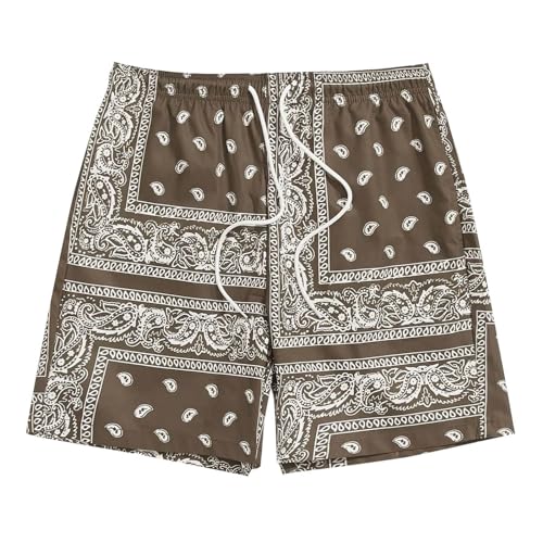 Herren Badehose mit Taschen Schnelltrocknend Badeshorts Fit Sommer, Freizeit Elastisch Bund Schwimmhose Verstellbar Tunnelzug Boardshort für Männer Sporthose Swim Shorts von Generic