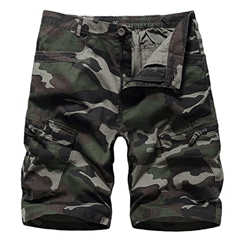 Herren Cargo Shorts Camouflage Freizeit männer Kurze Hose Lose Fit Baumwolle Bermuda Camo Shorts Sommer von Generic