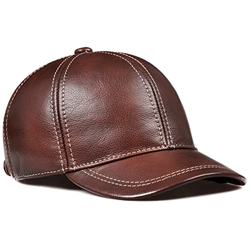 Herren-Fahrer-Trucker-Mütze, Sonnenhut, verstellbare Baseballkappe aus Leder für Herbst und Winter, Outdoor-Laufmütze Household faucets von Generic