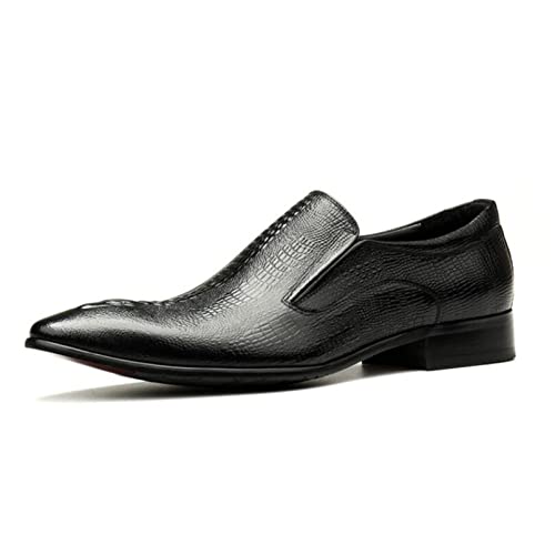 Herren Lederschuhe Hochzeit Oxford Schuhe Handgemachte Herren Leder Kleid Schuhe Formale Schuhe,Schwarz,41 von Generic