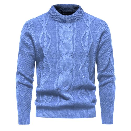 Herren Pullover Rollkragen Pullover Herre Baumwolle Sweatshirts Strickpullover Langarm Solid Große Größen Casual Pullover Männer Winter Warm Britischer Stil Bequem Fleecepullover Herren von Generic