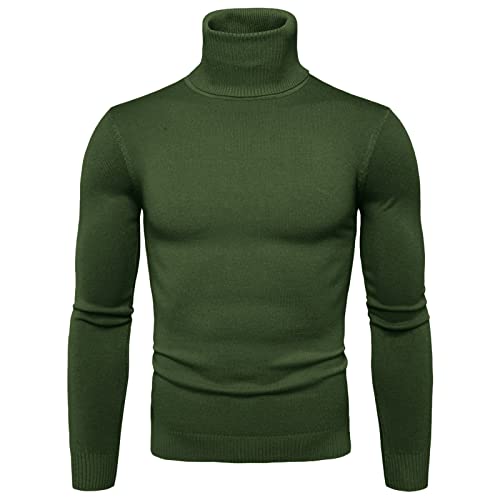 Herren Pullover Winter Rollkragenpullover Herren Strickpullover Langarm Große Größen Casual Outdoor Pullover Herren Herbst Winter Warm Soft Classic Einfach Feinstrick Fleecepullover Herren von Generic