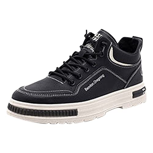 Herren-Sneaker, Lederschuhe, modische Schnürschuhe, Freizeitschuhe, Mesh, atmungsaktiv, Herren-Trainer, Laufschuhe, Größe 38 von Generic