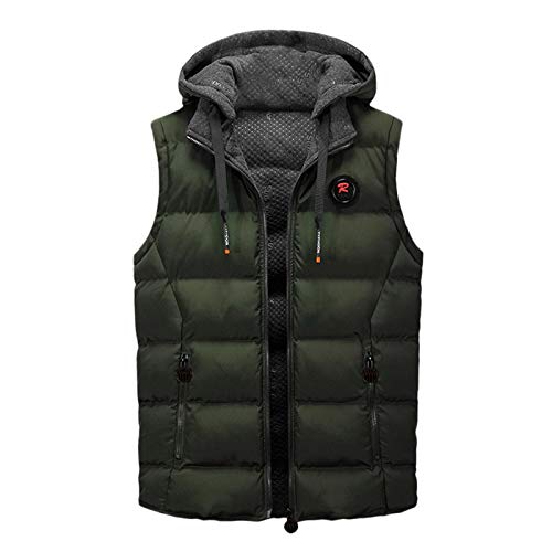 Herren Steppweste Outdoor Gefütterte Sportwesten mit Stehkragen Elegant Outdoorwesten Laufweste mit Taschen Übergangswesten Winter Warme Softshell Weste Arbeitsweste von Generic