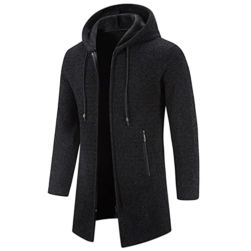 Herren Strickjacke Cardigan Feinstrick Sweatjacke mit Reißverschluss Herbst Lange/Kurze Gestrickt Freizeitjacke Bequeme Leichte Wintermantel Regular Fit Pullover Klassisch Sportjacke von Generic