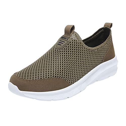 Herren-Turnschuhe, Größe 5, modische Sommer-Männer, atmungsaktives Mesh, Flache Schnür-Freizeitschuhe, Sommer-Wanderschuhe von Generic