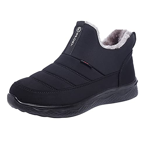 Herren-Wanderstiefel, Wasser-High-Top-Stiefel, Herren-Winterschuhe, Samt und Schnee mit flachem Boden, warme Herrenstiefel, Damen-Arbeitsstiefel von Generic