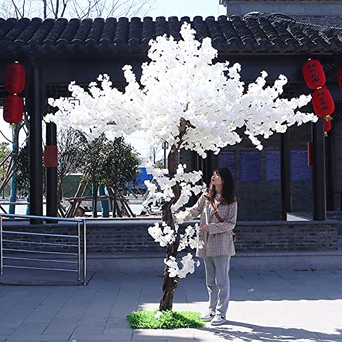 Hochzeitsdekoration, künstliche weiße Kirschblütenbäume, japanische Moderne Innen- und Außenbereich, handgefertigte Kirschbaum-Simulationsblumen, grüne Pflanzen, weiß, 200 cm von Generic