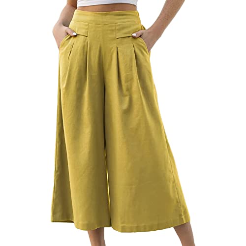 Hosenrock Damen Elegant,Palazzo Hose Damen Sommer Yogahose Damen Kurz Sommerhose Leicht Baggy Jogginghose Culottes Hosen Freizeithose Weites Bein Strandhose Sporthose Schlaghose mit Taschen Hosenrock Damen Elegant,Palazzo Hose Damen Sommer Yogahose Damen Kurz Sommerhose Leicht Baggy Jogginghose Culottes Hosen Freizeithose Weites Bein Strandhose Sporthose Schlaghose mit Taschen von Generic