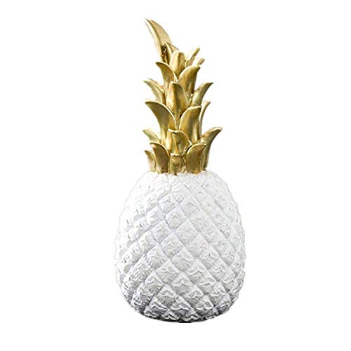 House Decor Heimdekoration Statuette Harz Ananas Miniaturen Figuren Gold Schwarz Weiß Obst Statue Modell Kunsthandwerk Kunstwerk Für Wohnzimmer Tischzubehör Weihnachten Büro Bar O von Generic