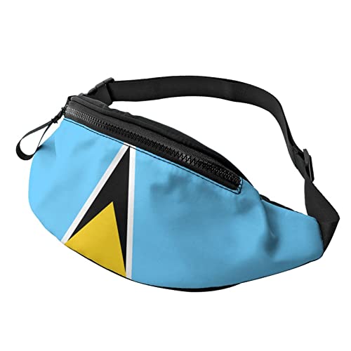 Hüfttasche Flagge Von St. Lucia, Gurttasche Verstellbarer Waist Fanny Pack Mit Reißverschluss Gürteltasche Für Sport Fitness Wandern von Generic