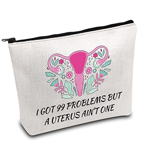 Hysterektomie Erholung Geschenke für Frauen Hysterektomie Survivor Geschenk I Got 99 Problems But a Uterus Ain't One Uterus Removal Gift Zipper Pouch, Problem nicht Uterus, L9 W7 H0.39 von Generic