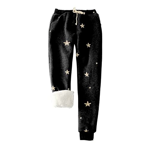Jogginghose Damen Winter Warm Thermohose Sherpa Innenfutter Sweathose Gefüttert Sport Hosen Fleece Freizeithose Mit Große Taschen Tunnelzug Thermo Sweatpants Haushose Jogger Jogginghose Damen Winter Warm Thermohose Sherpa Innenfutter Sweathose Gefüttert Sport Hosen Fleece Freizeithose Mit Große Taschen Tunnelzug Thermo Sweatpants Haushose Jogger von Generic