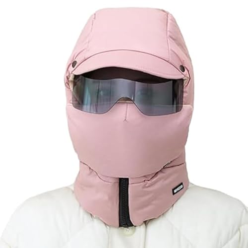 Joyhnny Polar Defender, Fanyil Polar Defender, Sherum Polar Defender, Vollflächige Outdoor-Reitmaske mit Brille (One Size,Pink) von Generic