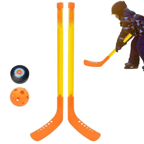 Jugendhockeyschläger – Hallenhockeyschläger, Eishockeyschläger-Set | Outdoor-Eishockeyball-Set für Kinder, leichtes Hockeyschläger-Set von Generic