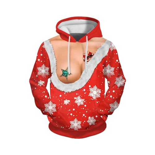 Kapuzenpullover Herren Weihnachtspullover Weihnachtspulli Herren Ugly Ugly Christmas Sweater Herren Weihnachtspullover Weihnachten Weihnachtspulli Hoody Ugly Xmas Hoodies von Generic