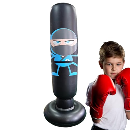 Karate-Boxsack – Kinder-Boxsack, 65 Zoll Stabiler aufblasbarer Boxsack | Stabiler aufblasbarer Boxsack, Boxsack-Spielzeug für Kinder, die Karate, Taekwondo, MMA üben von Generic