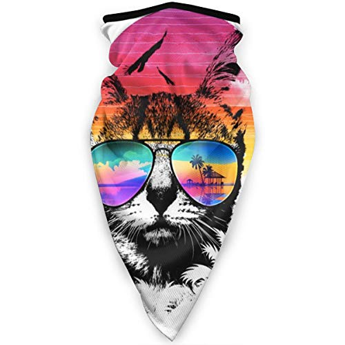 Katze Brille Ananas Palmen Bunt Herren Damen Headwrap Kopfbedeckung Stirnband Sonnenschutz Magisches Stirnband Schnelltrocknend Kopftuch Für Lauf Radfahr Klettern von Generic