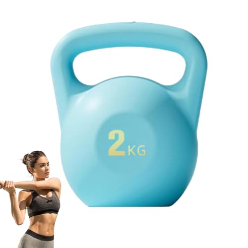 Kettlebell mit Gewicht, Kettlebell für Fitness - Kugelhantel-Übung, weiche Glocke für Übungen, Kettlebells, Heimtraining, breiter Griff, für Damen und Herren von Generic