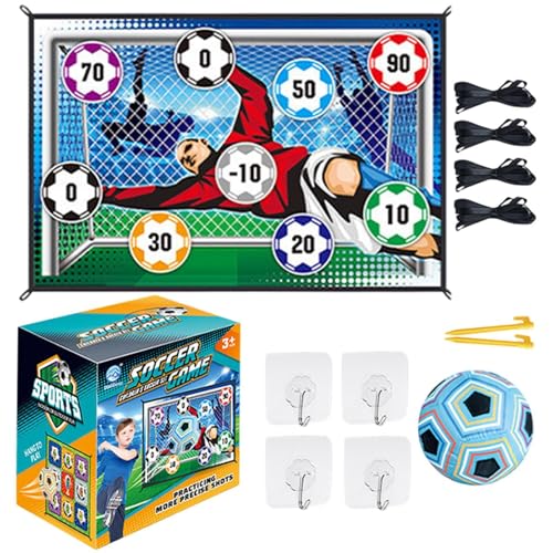 Kinder-Fußballtor – Kinder-Fußball-Spielset, Wurf-Fußballtor-Spiel | Fußball-Trainingsausrüstungsset, Kleinkind-Fußballnetz-Trainingsausrüstung, 2 Erdspieße für und Mädchen ab 3 Jahren von Generic