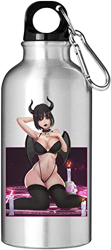 Kinky Succubus Girl Dark Magic Ritual Anime Babe Touristische Wasserflasche Silber 500ml Kinky Succubus Girl Dark Magic Ritual Anime Babe Touristische Wasserflasche Silber 500ml von Generic