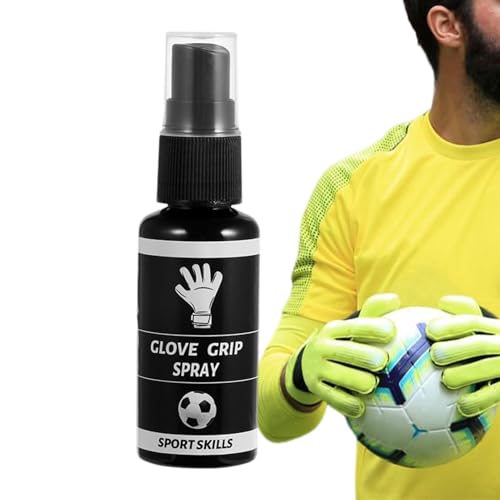 Kleber für Fußballhandschuhe – tragbarer Torwartkleber, einfach aufzutragender Klebrigmacher | Grip Enhancing Formula Torwarthandschuhe, rutschfeste Handschuhe, Reinigungsmittel, Grip-Lösung für das Ü von Generic