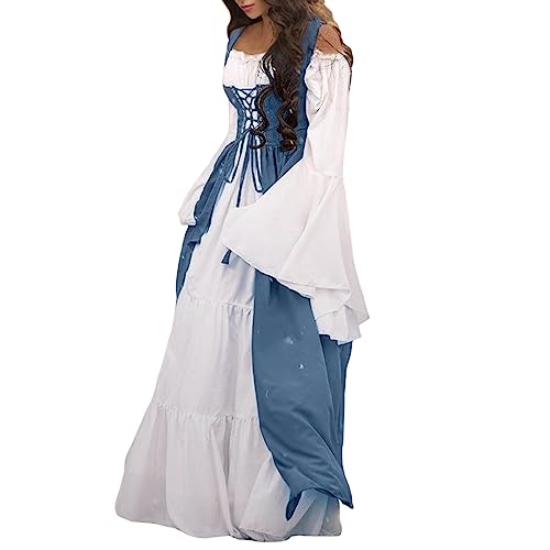 Kleidung Damen: Bound Waist Vintage Lang Mittelalter Kleid Wikinger Kleidung Elegant Große Größen Sommer Mittelalter Kostüm Kleider mit Schnürung Festlich Sommerkleid Mittelalter Kleidung Kleidung Damen: Bound Waist Vintage Lang Mittelalter Kleid Wikinger Kleidung Elegant Große Größen Sommer Mittelalter Kostüm Kleider mit Schnürung Festlich Sommerkleid Mittelalter Kleidung von Generic
