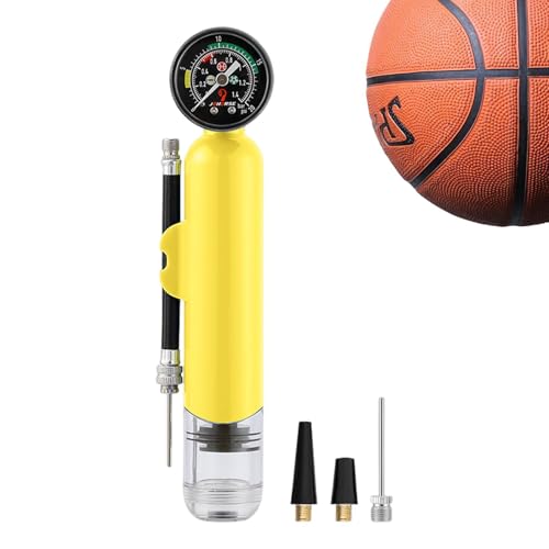 Kleine Ballhandpumpe - Ballpumpe Luftpumpe, Taschen-Inflatorpumpe Für Ballsportarten | Sport Ballpumpe, Gymnastikball-Zubehör Aufblasgeräte Für Fußball, Basketball, Fußball, Volleyball, Wasserball von Generic