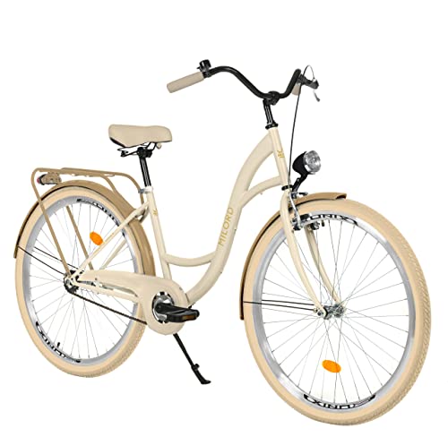 Komfort Fahrrad Citybike Retro Vintage Damenfahrrad Hollandrad, 26 Zoll, Creme-Braun, 1-Gang Komfort Fahrrad Citybike Retro Vintage Damenfahrrad Hollandrad, 26 Zoll, Creme-Braun, 1-Gang von Generic