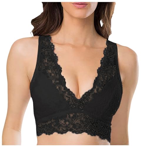 Komfort Tief V BH Damen ohne bügel Damen BH ohne Bügel mit zusätzlicher BH-Verlängerung Bügelloser Soft Bra Schlaf Still Sport Bralette in vielen Farben von Generic