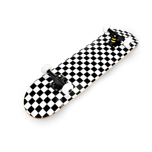 Komplette Skateboards – Langlebiges Standard-Skateboard, Kick-Concave-Skateboards | Komplette Skateboards, Skateboards mit Achse aus Aluminiumlegierung für Kinder, Jugendliche, Männer und Frauen von Generic