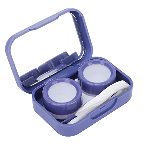 Kontaktlinsenbehälter, Tragbar, Wasserdicht, Staubdicht, mit Spiegel (Dunkelviolett) von Generic