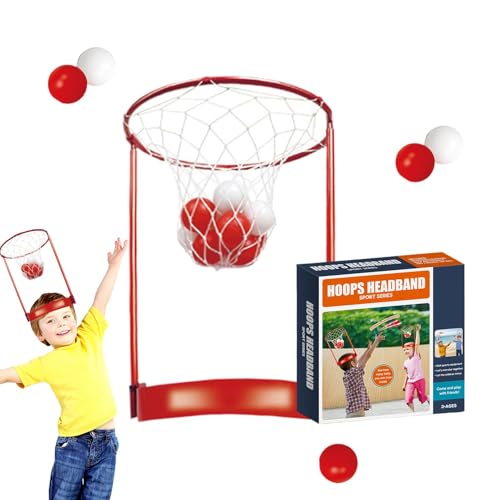 -Kopfkorb-Basketballspiel – Lustiges Basketballkorb-Stirnband-Spiel, Verstellbares -Basketballhut-Spielzeug | Multifunktionales Indoor-Outdoor-Aktivspielspielzeug, Tragbares Head von Generic