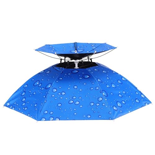 Kopfschirm Regenschirmhut - Kopfschirm Regen, Kopf Sonnenschirm Hut | Doppellagiger Angler-Regenschirm-Hut, Regenschirm-Kappe Kopfmontierter Regenschirm, Erwachsene Sonnenschutz-Angelschirm Für Kopfschirm Regenschirmhut - Kopfschirm Regen, Kopf Sonnenschirm Hut | Doppellagiger Angler-Regenschirm-Hut, Regenschirm-Kappe Kopfmontierter Regenschirm, Erwachsene Sonnenschutz-Angelschirm Für von Generic