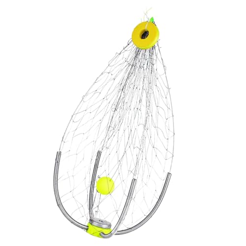 Krabbenkäfig für Krabben, Krabbennetz, Krabbenkäfig Effektiver Krabbenkäfig mit automatischem Klappdesign - Fischernetzfalle aus Edelstahl, kleines Krabbennetz für Salzwasser, und Kuschelwasser von Generic