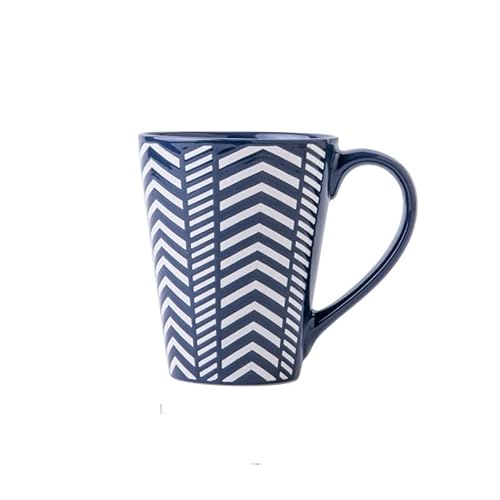 Kreative geprägte große Tasse Home Keramik Milch Kaffeetasse Design Wasser Tasse Paar Becher von Generic