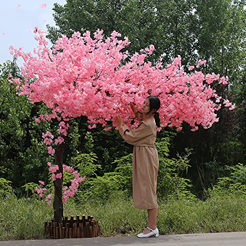 Künstliche Blumen für Außendekoration, Kirsche/japanischer Kirschblütenbaum, Wohnzimmer, Hochzeit, Wand, Garten, Pflanzen, künstliche Kunstblume, Rosa, 1,5 x 1 m von Generic