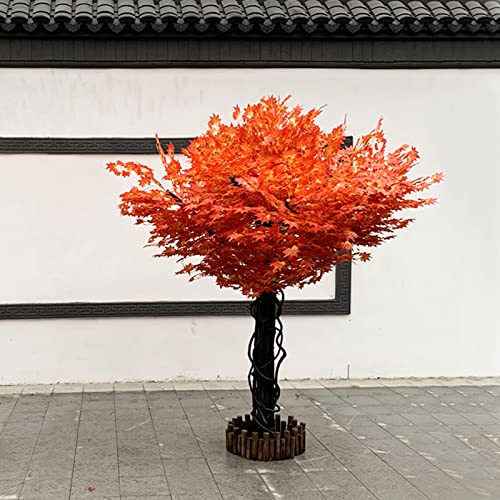 Künstlicher Ahornbaum, roter Ahornbaum, künstlicher Zwerg-Ahornbaum, künstlicher japanischer Ahornbaum, Zuckerahornbaum, künstlicher Baum für den Außenbereich, Herbstdekoration, 1 x 0,6 m von Generic