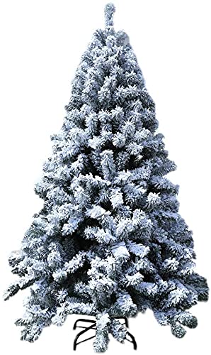 Künstlicher Weihnachtsbaum, Kiefern-Weihnachtsdekoration, künstlicher verschneiter Weihnachtsbaum, aufklappbarer Weihnachtsbaum mit faltbarem Metallständer, modisch, grün, 2,1 m von Generic