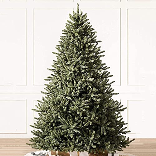 Künstlicher Weihnachtsbaum aus Fichte, unbeleuchtet, dichter, realistischer PVC-Weihnachtsbaum für Heim- und Bürodekoration im Freien, modischer Premium-Weihnachtsbaum, grün, 210 cm von Generic