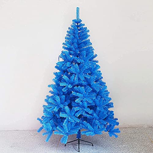 Künstlicher künstlicher Weihnachtsbaum, Deluxe-Weihnachtsbaum mit faltbarem Metallständer, Heimdekoration, Weihnachtsbäume, modisch, Blau, 2,1 m von Generic