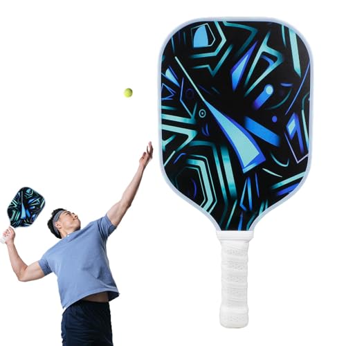 LED-Pickleballschläger | Leichter Fiberglas-Pickleball-Schläger, Outdoor-Zubehör, bequemer Griff, Rutschfester Wabenkern, Pickleball-Zubehör für die Nacht von Generic